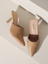 GNIST Pointed Mule Nude Stiletto Heels